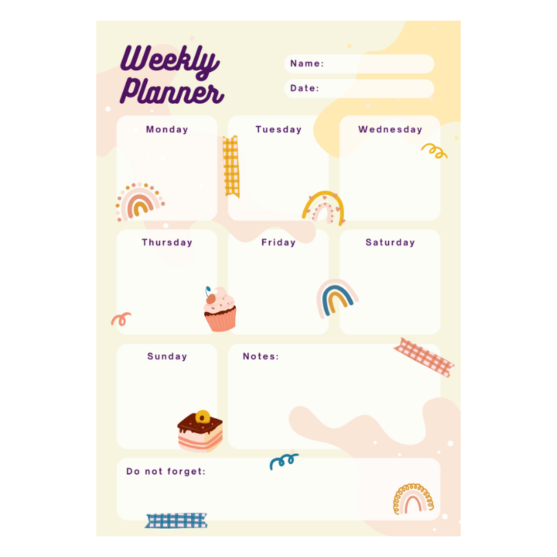 Planner ติดผนัง ติดตู้เย็น ขนาด A4 เคลือบแข็ง เขียนลบได้ - Image 10