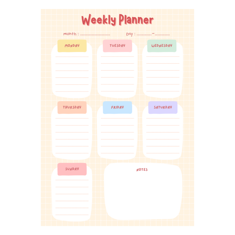Planner ติดผนัง ติดตู้เย็น ขนาด A4 เคลือบแข็ง เขียนลบได้ - Image 4