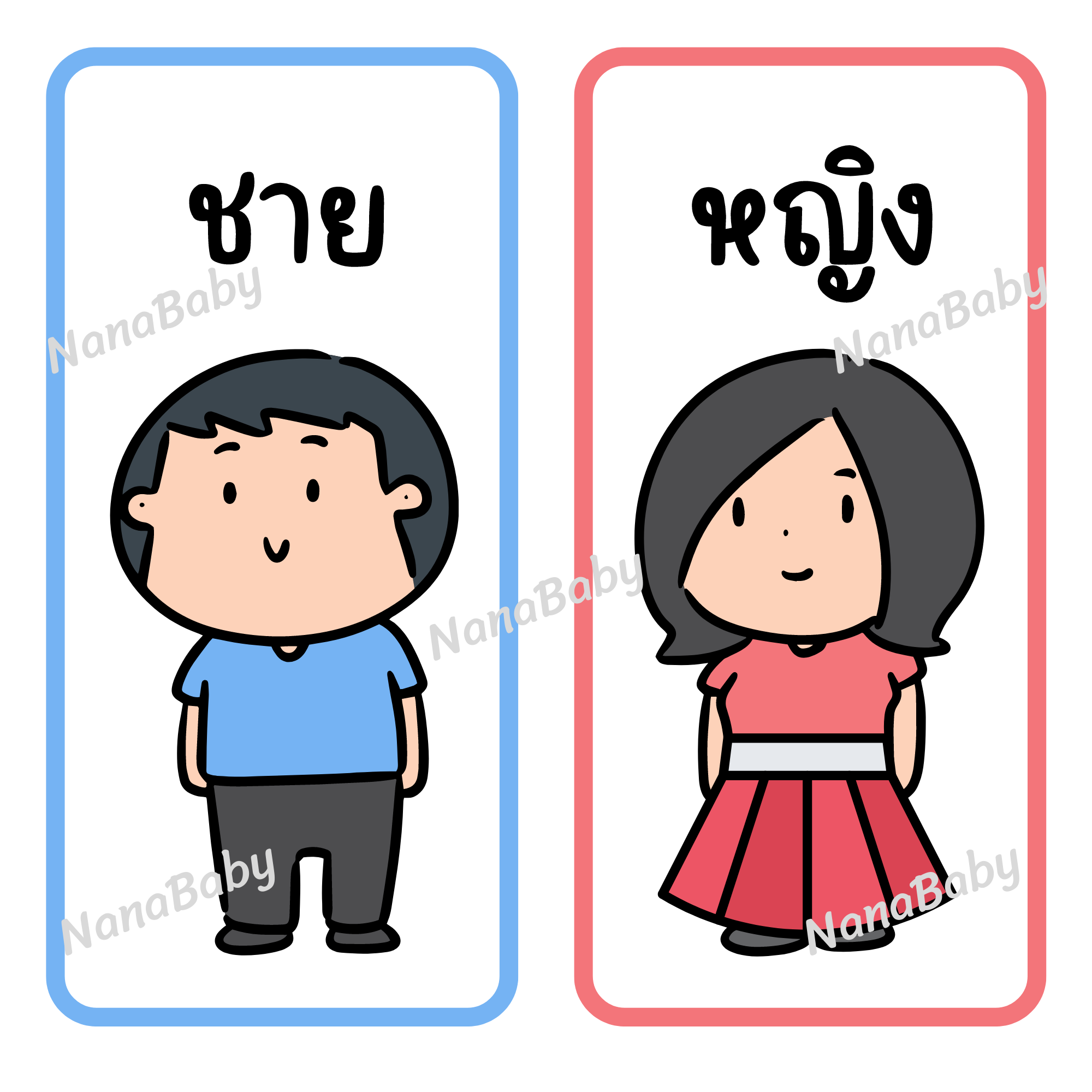 สติ๊กเกอร์ห้องน้ำ ชาย-หญิง ป้ายห้องน้ำ ไทย/อังกฤษ/คำเมือง - Image 6