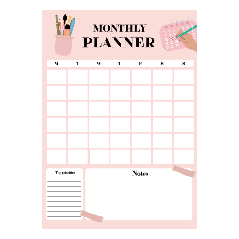 Planner ติดผนัง ติดตู้เย็น ขนาด A4 เคลือบแข็ง เขียนลบได้ - Image 8